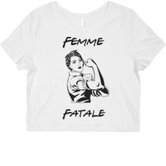 Ladies Slim Fit Crop Top Tee