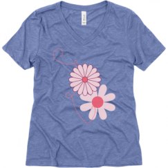 Ladies Relaxed Fit Super Soft Triblend V-Neck Tee