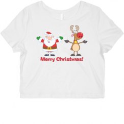 Ladies Slim Fit Crop Top Tee