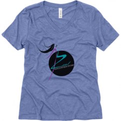 Ladies Relaxed Fit Super Soft Triblend V-Neck Tee