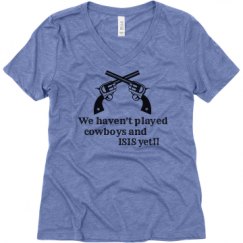 Ladies Relaxed Fit Super Soft Triblend V-Neck Tee