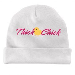 Pink skull cap w/yellow graphic 