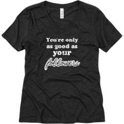 Ladies Relaxed Fit Super Soft Triblend V-Neck Tee