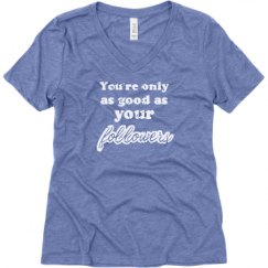 Ladies Relaxed Fit Super Soft Triblend V-Neck Tee