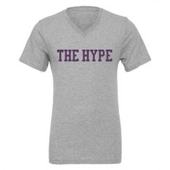 Unisex CVC Jersey V-Neck T-Shirt