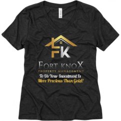 Ladies Relaxed Fit Super Soft Triblend V-Neck Tee