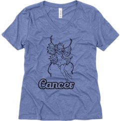 Ladies Relaxed Fit Super Soft Triblend V-Neck Tee