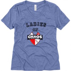 Ladies Relaxed Fit Super Soft Triblend V-Neck Tee