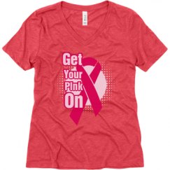 Ladies Relaxed Fit Super Soft Triblend V-Neck Tee