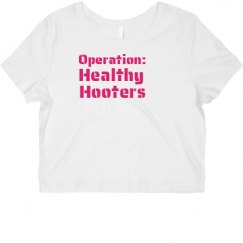 Ladies Slim Fit Crop Top Tee