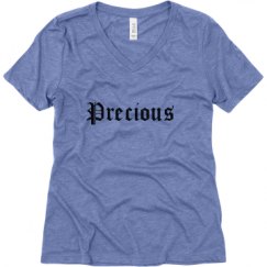 Ladies Relaxed Fit Super Soft Triblend V-Neck Tee