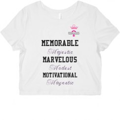 Ladies Slim Fit Crop Top Tee