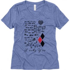 Ladies Relaxed Fit Super Soft Triblend V-Neck Tee