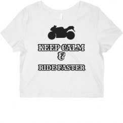 Ladies Slim Fit Crop Top Tee