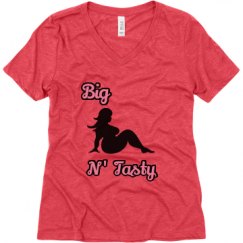 Ladies Relaxed Fit Super Soft Triblend V-Neck Tee