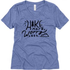 Ladies Relaxed Fit Super Soft Triblend V-Neck Tee