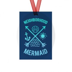 Metal Oval Christmas Ornament