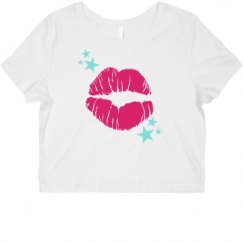 Ladies Slim Fit Crop Top Tee