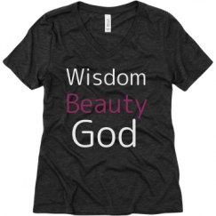 Ladies Relaxed Fit Super Soft Triblend V-Neck Tee