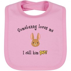 Somebunny - Bib dad pink