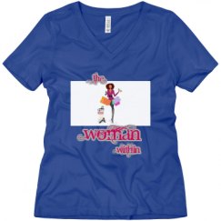Ladies Relaxed Fit V-Neck Tee