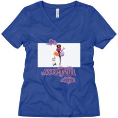 Ladies Relaxed Fit V-Neck Tee