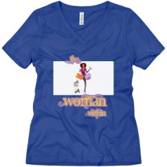 Ladies Relaxed Fit V-Neck Tee
