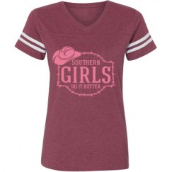 Ladies Relaxed Fit Vintage Sports Tee