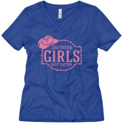 Ladies Relaxed Fit V-Neck Tee