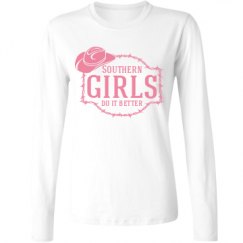 Ladies Relaxed Fit Basic Long Sleeve Tee