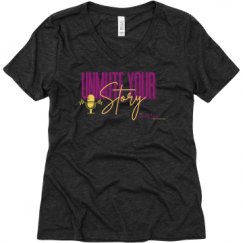 Ladies Relaxed Fit Super Soft Triblend V-Neck Tee