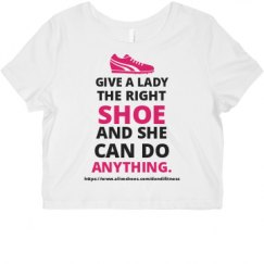 Ladies Slim Fit Crop Top Tee