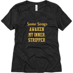 Ladies Relaxed Fit Super Soft Triblend V-Neck Tee