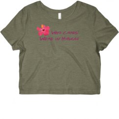 Ladies Slim Fit Crop Top Tee