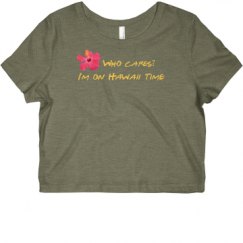Ladies Slim Fit Crop Top Tee