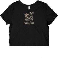 Ladies Slim Fit Crop Top Tee