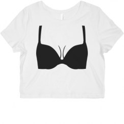 Ladies Slim Fit Crop Top Tee