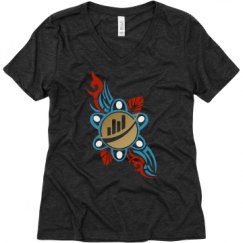 Ladies Relaxed Fit Super Soft Triblend V-Neck Tee