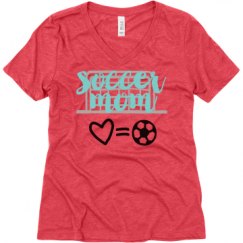 Ladies Relaxed Fit Super Soft Triblend V-Neck Tee