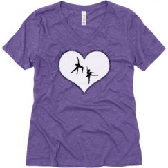 Ladies Relaxed Fit Super Soft Triblend V-Neck Tee