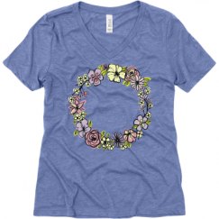 Ladies Relaxed Fit Super Soft Triblend V-Neck Tee