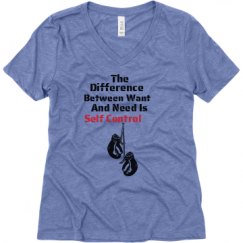 Ladies Relaxed Fit Super Soft Triblend V-Neck Tee