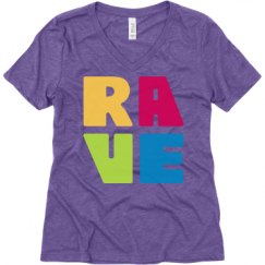 Ladies Relaxed Fit Super Soft Triblend V-Neck Tee