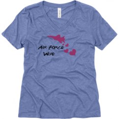 Ladies Relaxed Fit Super Soft Triblend V-Neck Tee