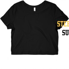 Ladies Slim Fit Crop Top Tee
