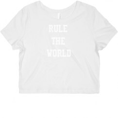 Ladies Slim Fit Crop Top Tee