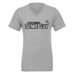 Unisex CVC Jersey V-Neck T-Shirt