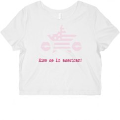 Ladies Slim Fit Crop Top Tee