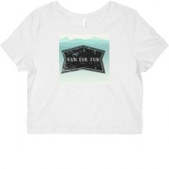 Ladies Slim Fit Crop Top Tee