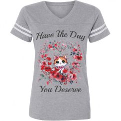 Ladies Relaxed Fit Vintage Sports Tee